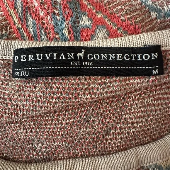 EUC Peruvian Connection Pima Cotton Jacquard Knit Maxi Tank Dress super soft